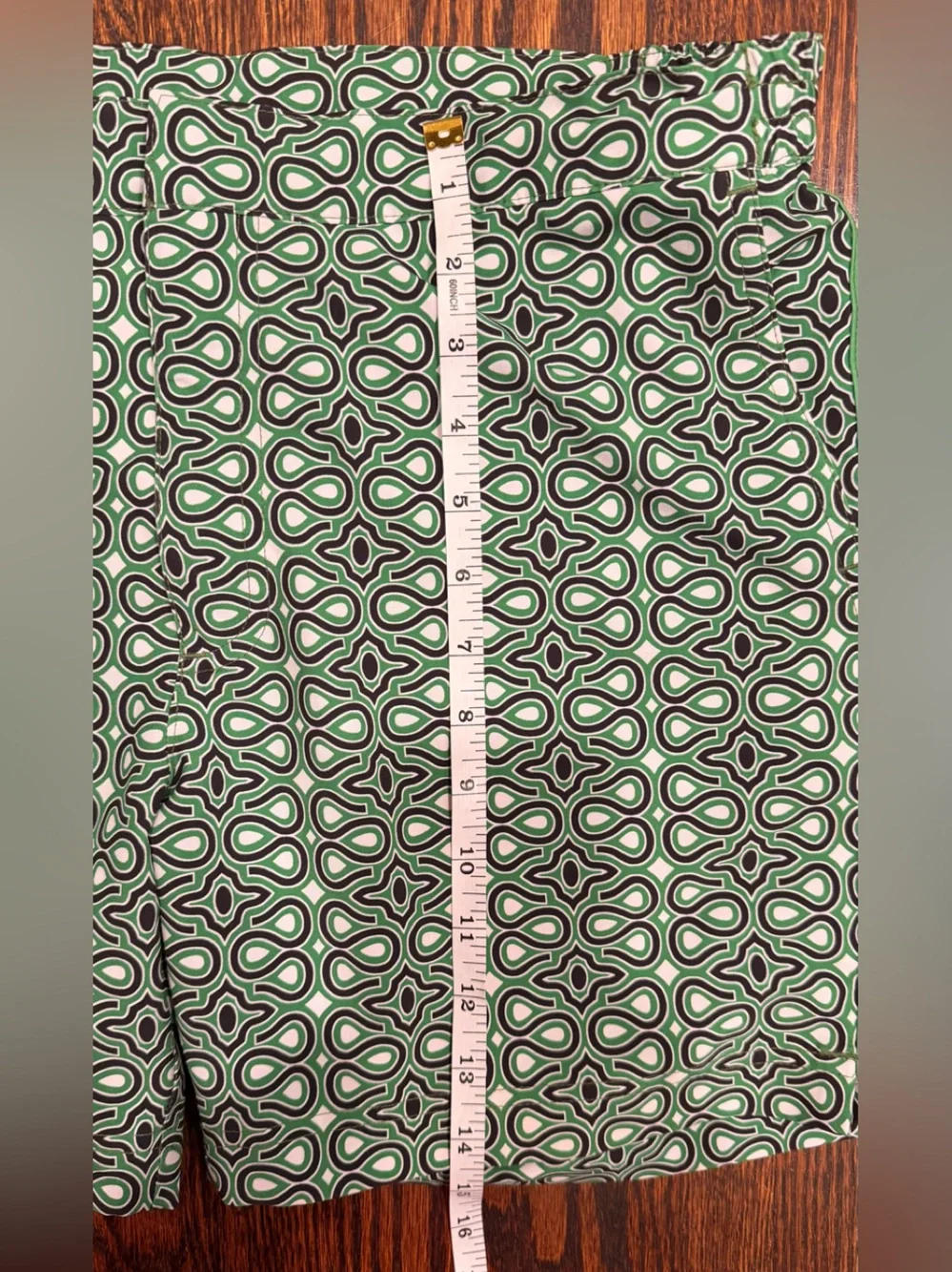 Fair Harbor Swim. Green & Black Patterned Men’s Swim Trunks. Size 32 Waist.
